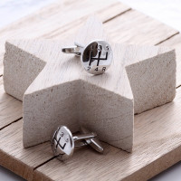 personalised gear cufflinks