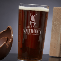 Gentleman Rabbit Happy Easter Pint Glass