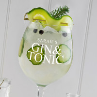 Gin and Tonic Personalised Gin Glass