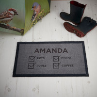 personalised checklist doormat