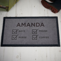 personalised checklist doormat