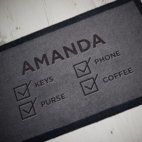 personalised checklist doormat