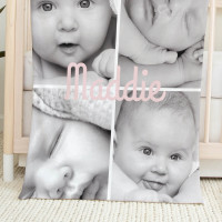 Girls Name Photo Collage Blanket