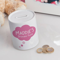 personalised Girls Dream Bubble Personalised Money Box
