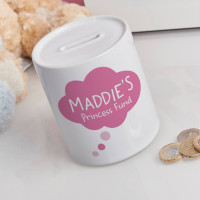 personalised Girls Dream Bubble Personalised Money Box