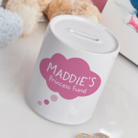 personalised Girls Dream Bubble Personalised Money Box