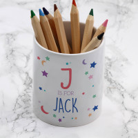 personalised moon and star pen pot