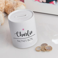 personalised girls star name money box