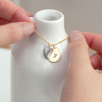 personalised Angel Wing Necklace