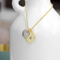 personalised Angel Wing Necklace