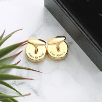 personalised gold plated moving mechanism cufflinks