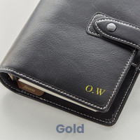 Personalised black filofax