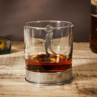 English Pewter Golf Glass Whisky Tumbler