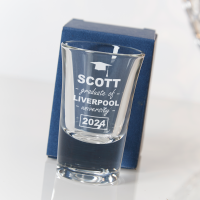 personalised Proud Graduate Conical Shot Glass