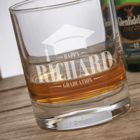 Graduation Cap 290ml Bar Line Old Fashioned Whisky Tumbler