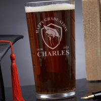 Graduation Crest Pint Glass