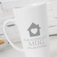 personalised Heart House Tall Latte Mug