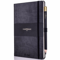 Personalised Graphite Black Castelli Notebook