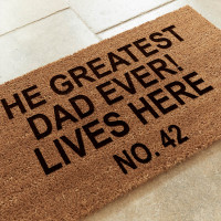 personalsied Best Dad Lives Here Coir Doormat