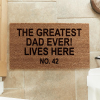 personalsied Best Dad Lives Here Coir Doormat