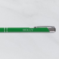 Green Engraved Pen