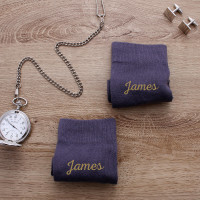 personalised grey name socks
