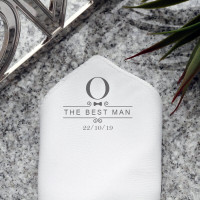 personalised Ornate Best Man Pocket Square