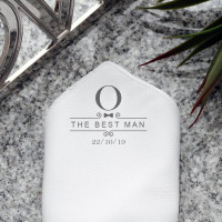 personalised Ornate Best Man Pocket Square