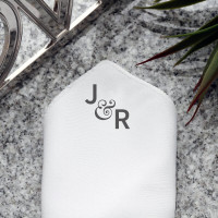 personalised Ornate Ampersand Pocket Square