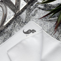 personalised Monocle Suit Pocket Square