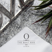 personalised Ornate Best Man Pocket Square