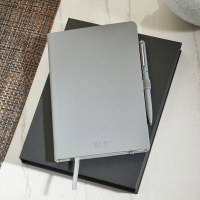 Grey Notebook & Pen Gift Set