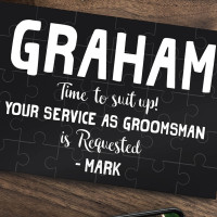 personalised Groomsman Jigsaw Puzzle
