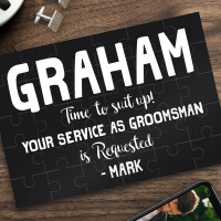 personalised Groomsman Jigsaw Puzzle