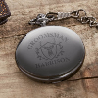 personalised Gun Metal Pocket Watch