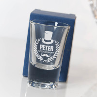 personalised Groomsman Wreath Conical Shot Glass