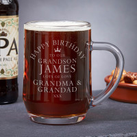 Personalised Happy Birthday Grandson Tankard