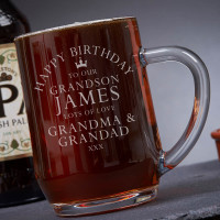 Personalised Happy Birthday Grandson Tankard