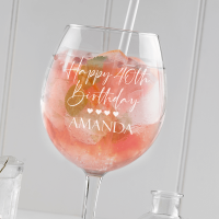 Happy 40th Birthday Gin Glass