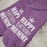 personalised birthday crown socks