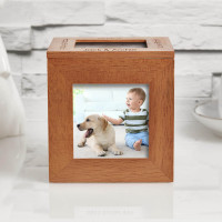 wooden photo cube, keepsake box