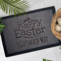 Happy Easter Jumping Bunny New Indoor Mat