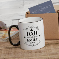 personalised Happy Father's Day Tone Mug Black
