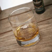 Happy Graduation 290ml Bar Line Old Fashioned Whisky Tumbler