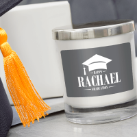 Happy Graduation Cap Sandalwood Candle 