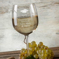 Happy Graduation Simple 480ml Allegro Wine Glass