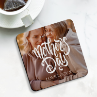 Happy Mothers Day Photo Upload Hardboard Square Coaster 