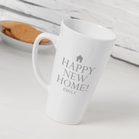 personalised Happy New Home Tall Latte Mug