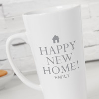 personalised Happy New Home Tall Latte Mug
