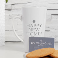 personalised Happy New Home Tall Latte Mug